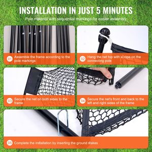 Rete da Golf Portatile per Allenamento Domestico 10.8x7ft, Grande Rete da Pratica Personale per Uso Interno/Esterno in Nylon - Product Image 4