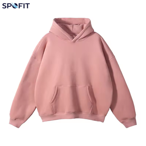 Free Samples Embroidered 100% Cotton Regular Sleeve <b>Zip</b>-<b>Up</b> Lined Fleece 300g Men's <b>Cropped</b> Pullover <b>Hoodie</b> High Quality - Product Image 6