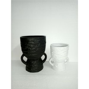 Vase en métal noir mat et blanc en forme de cœur, style anatomique, en fer, pot de fleurs créatif multi-ouvertures pour mariage minimaliste - Product Image 5