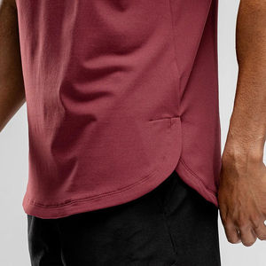 Camiseta sin mangas para hombre, corte muscular personalizado, holgada, de spandex/algodón, de secado rápido, para gimnasio, entrenamiento de verano, fitness, con botones - Product Image 3