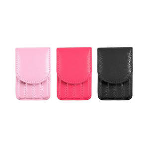 Kit de Pinzas para Cejas de Acero Inoxidable de Precisión, 4 Piezas, Pinzas de Punta Inclinada, Estuche de Cuero, Puntas de Fibra ANAAIF, Agarre Perfecto - Product Image 5