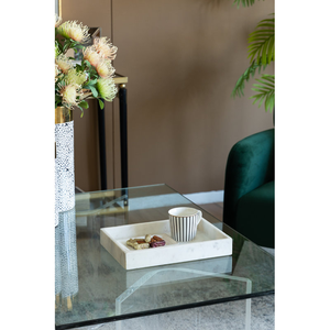 Plateau de service rectangulaire moderne en marbre massif pour fruits, décoration de table, plateau pour tasses à thé, tasses à eau, maison, cuisine, à prix avantageux - Product Image 6