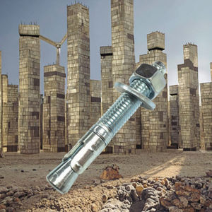 Boulon d'expansion industriel en acier avec écrou hexagonal, surface galvanisée, M10, capacité 4600 KGF pour un fixation sécurisée - Product Image 3