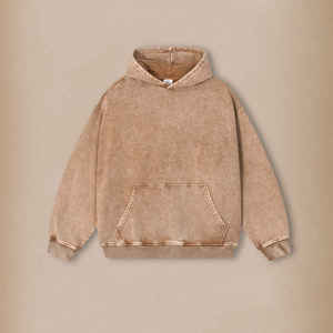 เสื้อฮู้ดผู้ชายสีเบจ ทรงปกติ ผ้าฝ้ายฟลีซ พิมพ์ลายลำลอง มีกระเป๋าหน้า สำหรับฤดูหนาว สไตล์ล้ำสมัย แนวคิดวัฒนธรรมครูว์ - Product Image 5