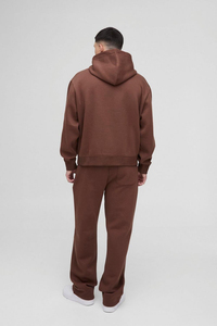 Men's Brown Hooded Pullover Tracksuits Full Sleeve Casual Plus Size Autumn Wear <b>Jumpsuits</b> Polyester/Cotton Breathable - Product Image 3