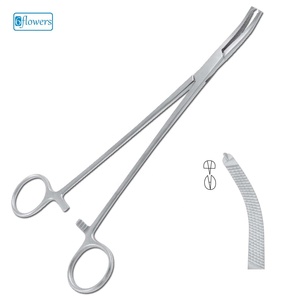 Forceps hémostatiques Wertheim à embouts courbes, en acier inoxydable, instrument chirurgical certifié CE ISO - Product Image 1