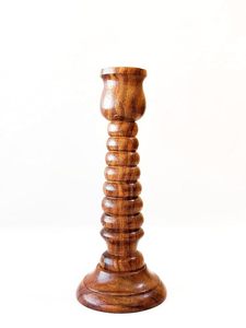 Handmade Brown Wooden Round Candle <b>Holder</b> Pillar Stand <b>Tealight</b> Candlestick for Home Wedding Garden Decor - Product Image 1