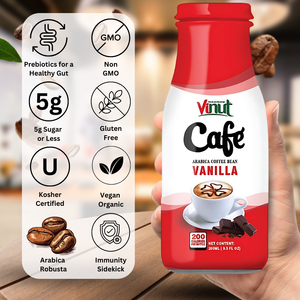 เครื่องดื่มกาแฟวานิลลา 280 มล. 9.5 ออนซ์ ไม่มีน้ำตาล รับผลิตแบบ OEM ODM แบรนด์ส่วนตัว - Product Image 3