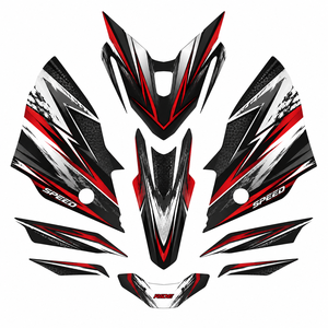 Pegatinas Personalizadas para Casco de Ciclismo, Kit de Calcomanías para Casco de Motocicleta, Gráficos de Vinilo para Carreras, Resistentes al Agua y a los Rayos UV, Vinilo Adhesivo para Casco - Product Image 1