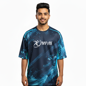 Camiseta Urbana Casual Oversize Sublimada para Hombre, Corte Holgado, Estilo Urbano a la Moda - Product Image 1