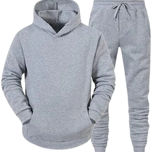 Ensemble de survêtement en polaire premium pour hommes, sweat à capuche et pantalon de jogging chauds pour l'hiver, tenue décontractée pour la gym, fabricant OEM, vente en gros personnalisée - Product Image 1