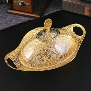 ถาดเสิร์ฟลายพระจันทร์และดวงดาว ชุดถาดอาหารสำหรับรอมฎอน ถาดของขวัญวันอีด ถาดใส่ขนมอินทผลัมพร้อมฝาปิด ถาดใส่ผลไม้อบแห้งพร้อมฝาปิด ชุดชามเสิร์ฟพร้อมฐาน - Product Image 6