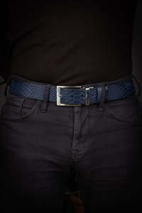 Ceintures habillées réversibles pour hommes OEM, en cuir véritable imprimé crocodile de haute qualité, personnalisables, avec boucle en alliage, double face - Product Image 2