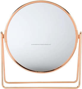 Espejo de tocador de metal redondo personalizado con acabado de calidad perfecto para uso personal y elegantes accesorios de maquillaje de mesa - Product Image 6