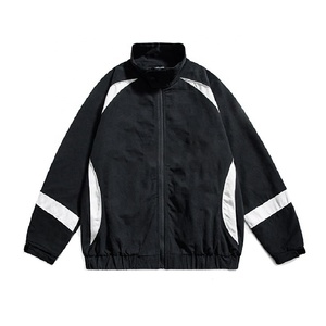 Veste coupe-vent respirante écologique de style actuel avec col montant et logo frontal, vente en gros, best-seller - Product Image 1