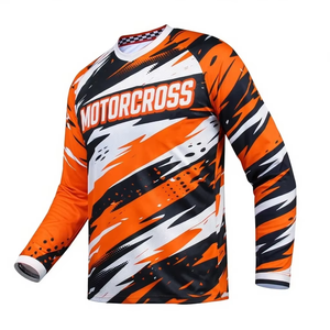 เสื้อเจอร์ซีย์มอเตอร์ครอสแบบกำหนดเอง ชุดแข่งจักรยาน BMX คุณภาพสูง อุปกรณ์ MX เสื้อเจอร์ซีย์แบบ Sublimation ผู้ผลิต OEM - Product Image 1