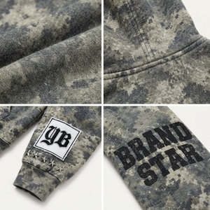 Sudadera con Capucha y Cremallera de Camuflaje Brandstar para Hombre, Sudadera Informal con Estampado por Sublimación, Corte Regular, para Otoño - Product Image 6