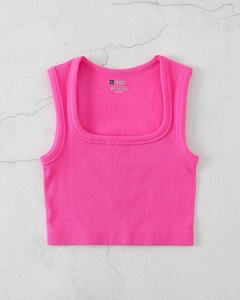 Customize Ribbed <b>Tank</b> <b>Top</b> Custom Summer Low MOQ Sustainable Fabric Sleeveless Stretchy <b>Knit</b> <b>Tops</b> for <b>Women</b> Wholesale - Product Image 1