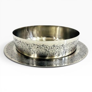 Assiettes et bols décoratifs en métal argenté pour chocolat, accessoires personnalisables pour chocolat, fabricant, tailles et couleurs sur mesure disponibles - Product Image 3