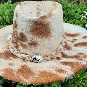 Sombrero de Vaquero de Cuero, Material de Cuero Duradero, Estilo Vintage, Construcción Resistente, Uso Casual y de Moda para Exteriores - Product Image 6