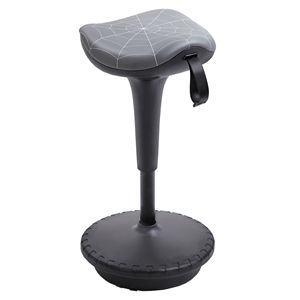 Chaise de bureau réglable en hauteur, pivotante à 360 degrés, avec siège selle d'équilibre inclinable et fonction de levage pour position assise-debout - Product Image 1