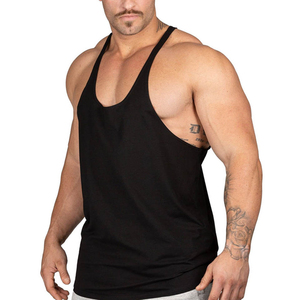 <b>Men's</b> Solid <b>Black</b> Cotton RUN APPAREL Tank Top V-Neck OEM Wholesale High Quality 100% Polyester <b>Men</b> Tank Top - Product Image 1