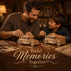 Kit de ensamblaje de rompecabezas de coche de madera clásico para el aprendizaje creativo y los entusiastas de las actividades recreativas |   Elegante Exhibición de Automóviles Clásicos Hechos a Mano - Product Image 5