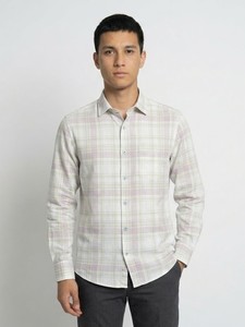 เสื้อเชิ้ตแขนยาวลายสก๊อตผ้าฝ้ายสำหรับผู้ชาย ปกคอพับ ระบายอากาศได้ดี เหมาะสำหรับใส่ในฤดูใบไม้ผลิ - Product Image 2