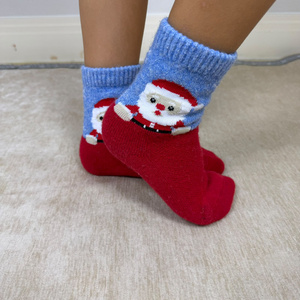 Wholesale Baby Toddler Wool <b>Socks</b> Santa Claus Christmas Red Crew <b>Socks</b> Warm Winter Knitted Kids Holiday <b>Gift</b> <b>Socks</b> - Product Image 2