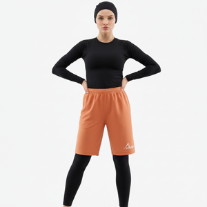Shorts Deportivos Modestos 2 en 1 para Mujer, Talla Grande, Cintura Elástica, Secado Rápido, Transpirables, con Leggings Integrados, Ropa Deportiva para Entrenamiento - Product Image 1