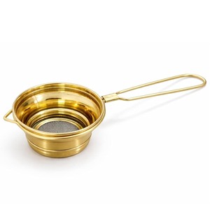 Hot Arrival Gold Metal Tea Strainer With Fine Mesh And Stainless Steel Handle For Loose Leaf Brewing Kitchen Tool - Product Image 3