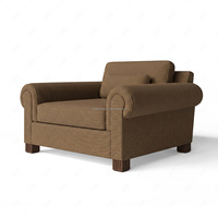Fauteuil individuel moderne en tissu Sageliving, mobilier de luxe pour salon, canapé rembourré en mousse haute densité, personnalisable pour la maison et l'hôtel