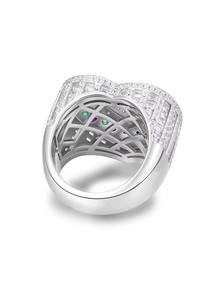 ZAWO HOUSE Elegant Baguette Cut VVS1 Moissanite Diamond 925 Silver Luxury Unisex Everyday Wear <b>Heart</b> <b>Shape</b> Timeless Design Ring - Product Image 2