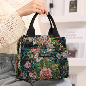 Modern Botanical Print <b>Insulated</b> <b>Lunch</b> Handbag Large Capacity Leakproof Food Storage Organizer for Professionals - Product Image 5
