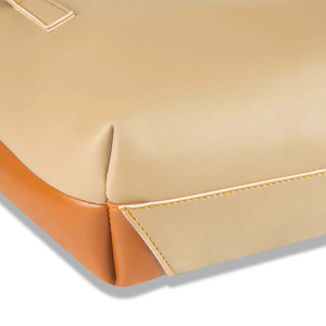 Bolso Tote de Moda para Mujer, de Cuero Genuino de Primera Calidad, Gran Capacidad, Color Marrón Beige, Diseño Personalizado, Cierre de Cremallera, Versátil para la Playa - Product Image 6