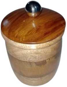 Acacia Wood <b>Storage</b> Jar with Lid, Handmade Wooden <b>Kitchen</b> <b>Storage</b> <b>Container</b>, Natural Wooden Spice Jar, Decorative Food <b>Storage</b> - Product Image 1