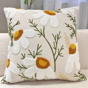 Housse de coussin carrée en coton imprimé, fabrication indienne, pour canapé, salon, disponible au meilleur prix - Product Image 4