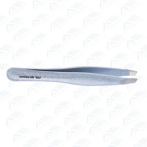 Meilleure pince à sourcils en acier inoxydable à pointe inclinée avec logo personnalisé Équipements de beauté à pointe inclinée Instruments de soins de beauté - Product Image 4