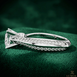 Anillo de Compromiso de Diamantes de Corte Princesa de Lujo, Certificado por IGI, Chapado en Rodio, Oro de 9K-18K, Color Blanco D, Anillo de Boda para Mujer - Product Image 2