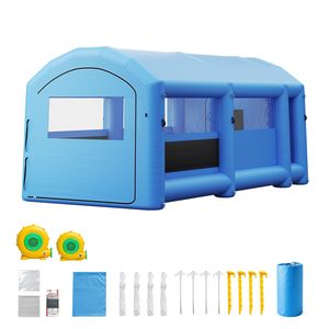 Cabina de Pintura Inflable Portátil de 20x10x8 pies con Sopladores de 480W+750W y Área de Cambio de Filtro de Algodón Grande - Product Image 1