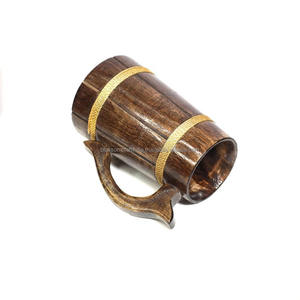 Taza de Café de Madera de Lujo, Calidad de Exportación Premium de la India, Acabado Pulido, Artesanía, Uso Decorativo - Product Image 1