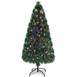 Albero di Natale Artificiale in PVC con Luci a Fibra Ottica Preinstallate, 3/6 Piedi - Product Image 3