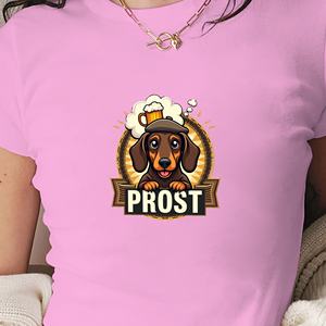Dachshund con cerveza Camiseta corta de moda para mujer - Product Image 2