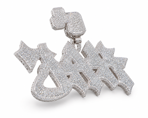 Special Front Hip Hop Iced Letter Pendant Cuban Link <b>Chain</b> 925 Silver Moissanite Baguette Cut Initial Letter <b>Name</b> GRA Certified - Product Image 2