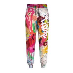 Men's Printed Sweatpants Elastic Waist Drawstring Street Style Lightweight <b>Polyester</b> <b>Joggers</b> Painted Design Summer Casual Wear - Product Image 1