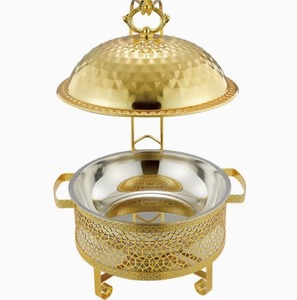 Luxury 8.0L Gold Chafing Dish <b>Buffet</b> Set Elegant Food <b>Warmer</b> for Weddings and Parties At Best Price - Product Image 5