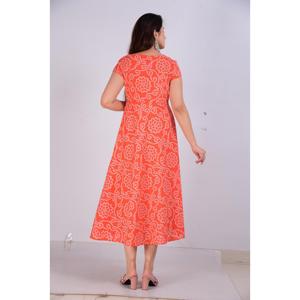 AARTI FASHION Traje Salwar Casual de Verano Transpirable Diseño Sencillo Cuello Redondo Manga Corta Cintura Natural Silueta en A Tejido - Product Image 4