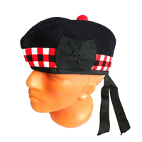Chapeau Glengarry personnalisé à motifs / Casquette Balmoral personnalisée à motifs pour usage cérémoniel, Chapeau Glengarry de majorette des Highlands écossais
