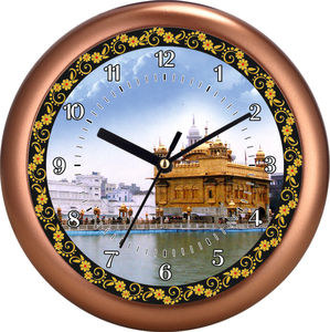 Modern Golden Temple Printed <b>Silent</b> Quartz Wall <b>Clock</b> Promotional Office Product for Valentine's Day & Christmas - Product Image 2
