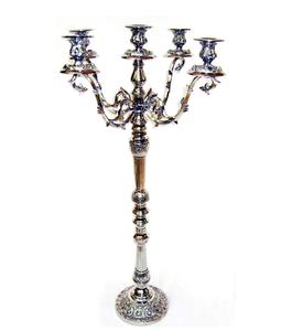 Candélabre en métal avec chandeliers en nickel poli Candélabre de table Centre de table Prix de vente d'usine 2023 Meilleure vente 5 têtes - Product Image 2